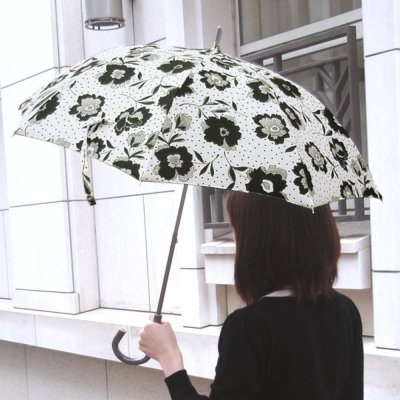 Nouvel Japonais】花とドットプリント晴雨兼用ショート傘＜ナデシコ 